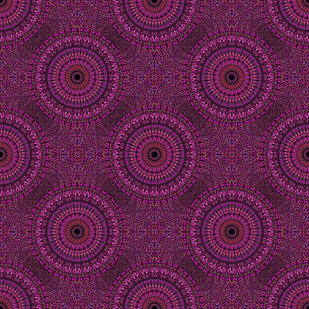 Seamless oriental bohemian garden mandala mosaic pattern background