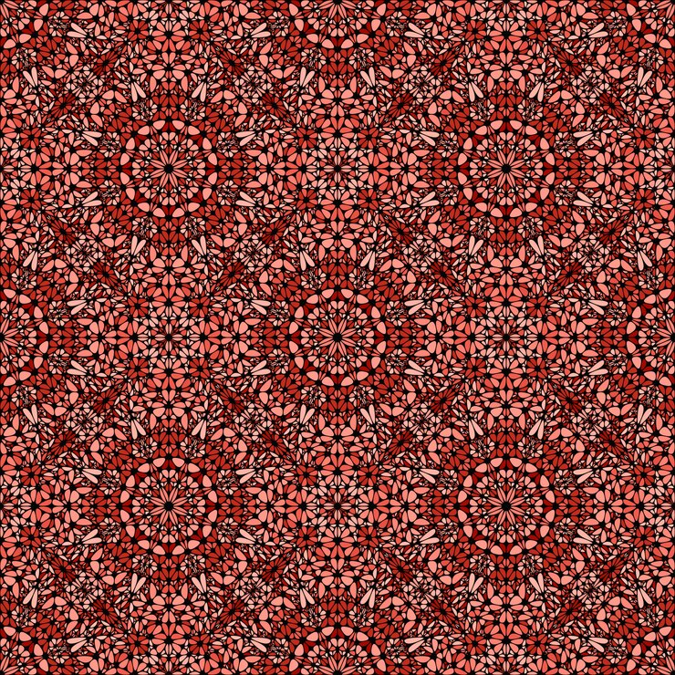 Vector seamless oriental bohemian stone mosaic pattern 