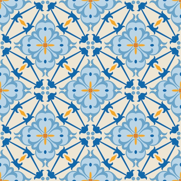 Seamless ornament flower pattern background tile for creative art.