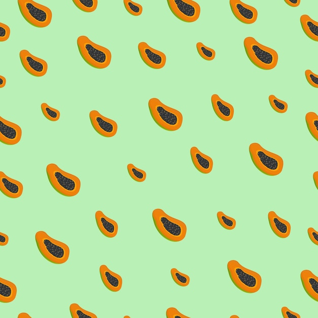 seamless papaya pattern summer collection