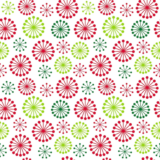 Seamless patter of Christmas Fun Snowflakes - Christmas vector design