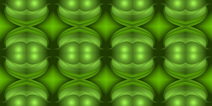 Vector seamless pattern 3d geometric abstract ornament decorative background vector green