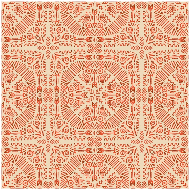 Seamless pattern abstract ethnic ornament art mandala