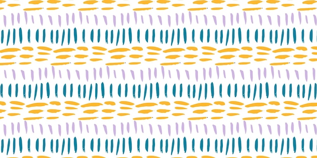 Seamless Pattern Abstract Hand Drawn Background with shapes