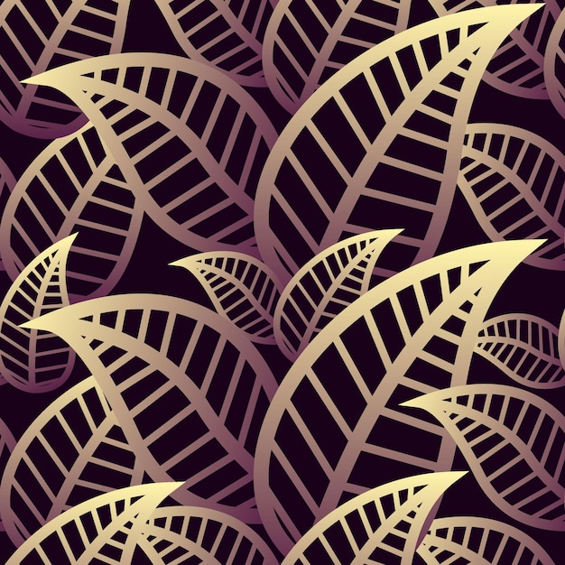 Seamless pattern abstract leaf background design