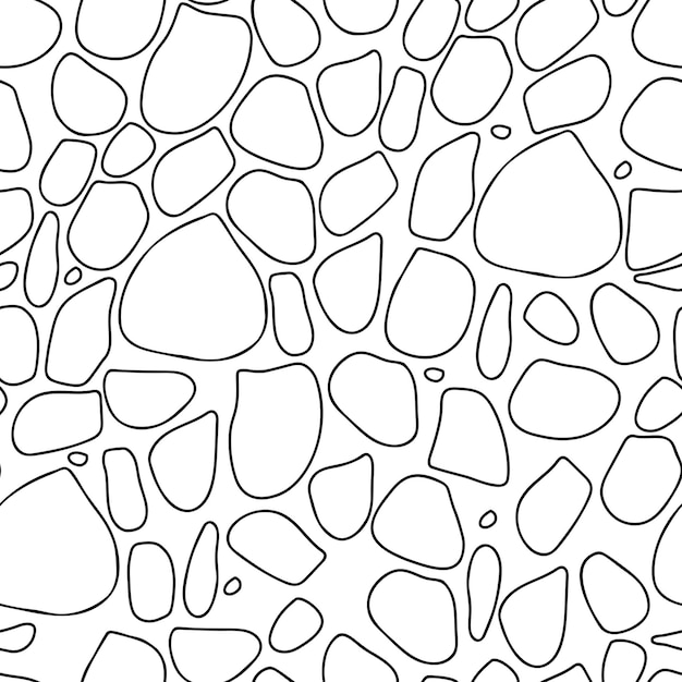 Vector seamless pattern abstract linear shapes on white background vector illustration