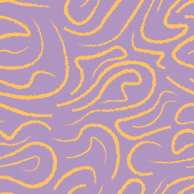 Seamless pattern abstract seamless pattern a pattern depicting abstract yellow lines on a purple background vector illustration