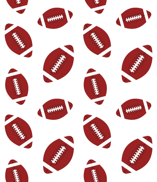 Vector seamless pattern of american football ball