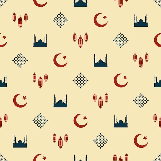 Seamless pattern in authentic arabian islamic style Vector illustration background