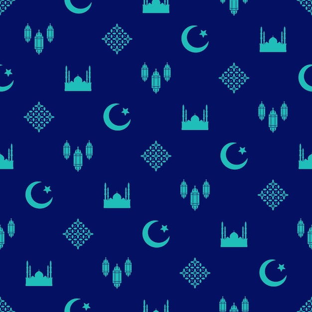 Seamless pattern in authentic arabian islamic style Vector illustration background