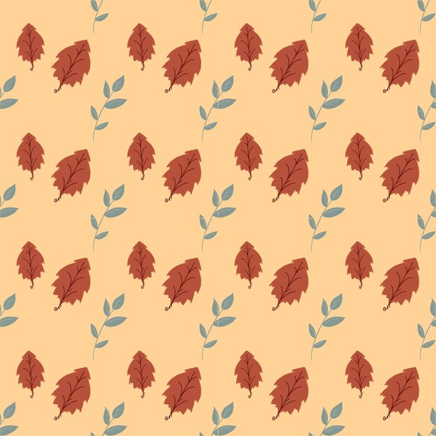 Vector seamless pattern autumn leaf border gift wrap and scrapbook vector illustration