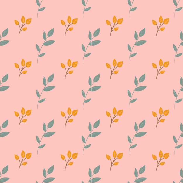 seamless pattern autumn leaf border gift wrap and scrapbook vector illustration
