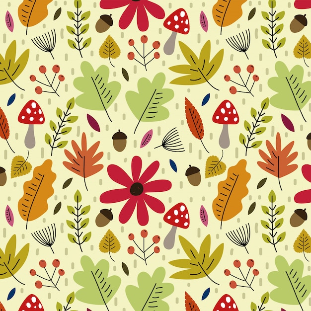 Seamless pattern of autumn