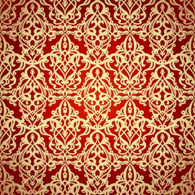 Vector seamless pattern background in damask style