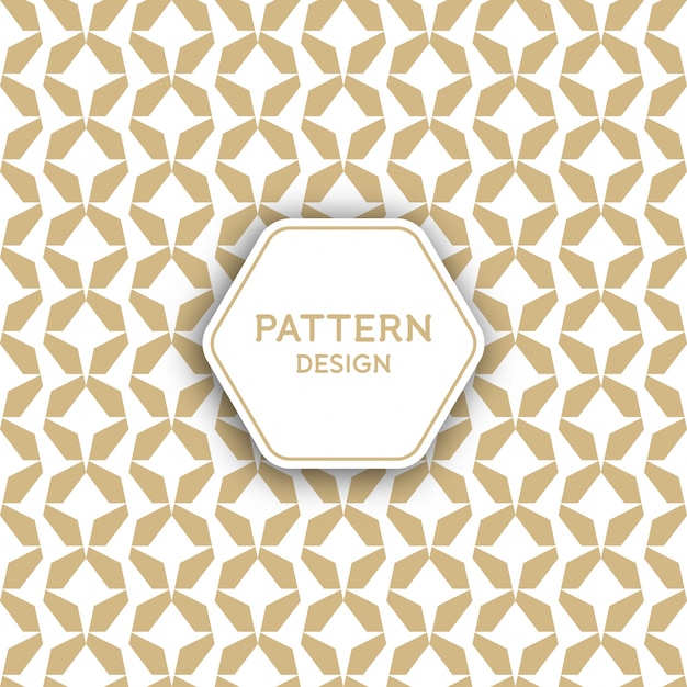 Seamless pattern background - golden geometric design elements