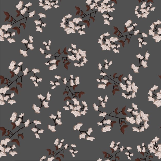 Seamless pattern background of leaves branch.