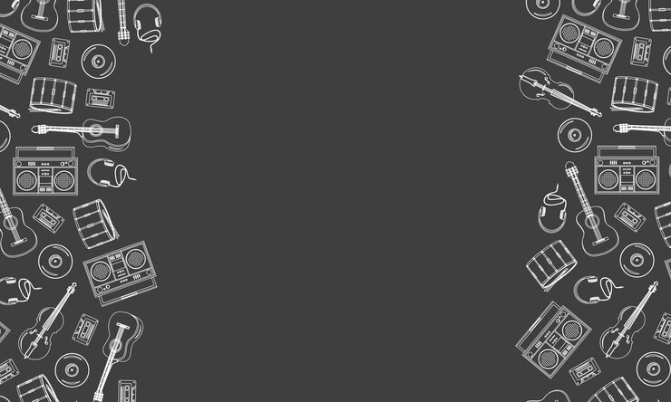 Vector seamless pattern background for theme music