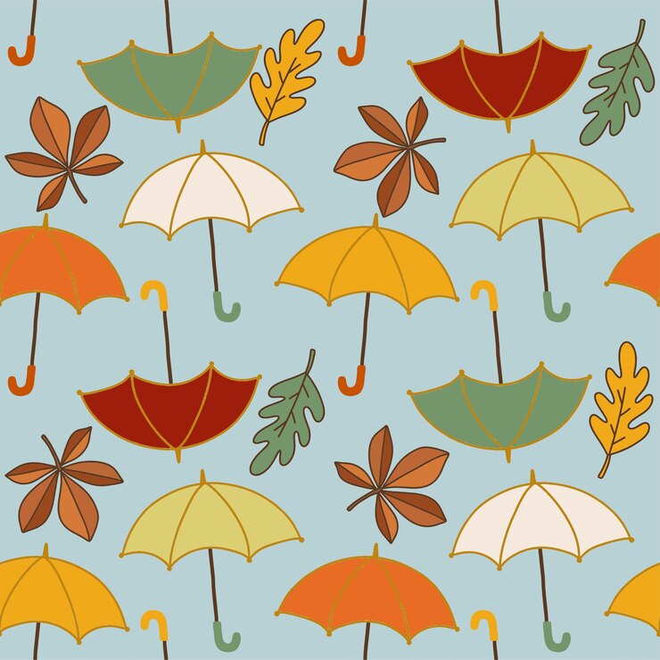 Vector seamless pattern background, umbrella illustration vector.