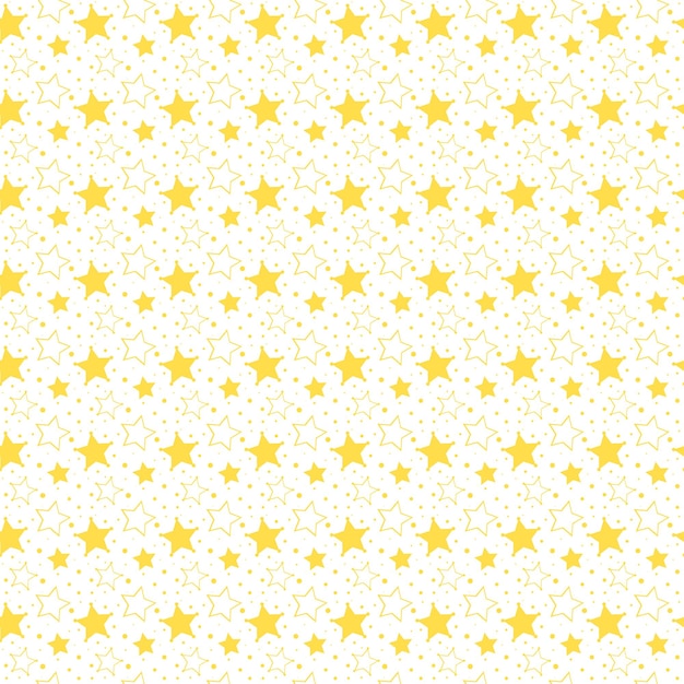 seamless pattern background with yellow stars