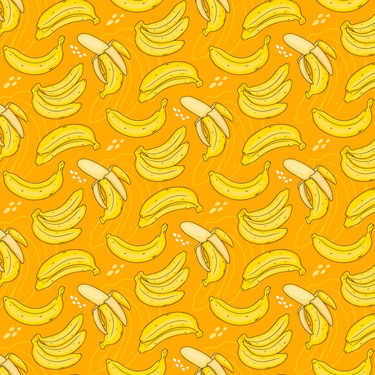 Vector seamless pattern of bananas