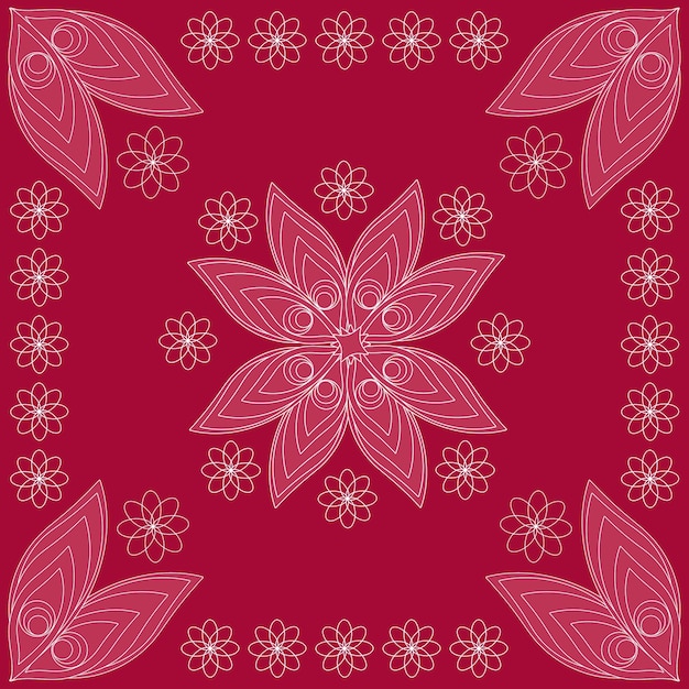 Seamless pattern based on an ornament with a Paisley bandana print, scarf around the neck, print