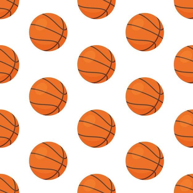 Seamless pattern basketball ball