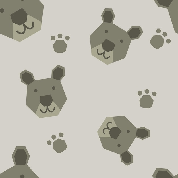 Seamless pattern bear background