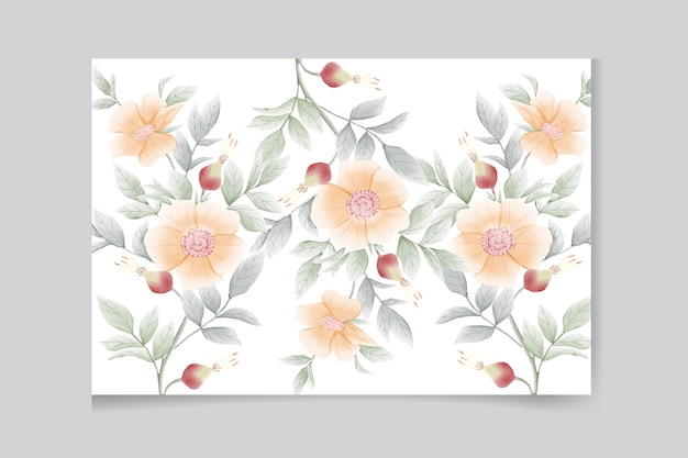 Seamless pattern beautiful flower and leaves design.