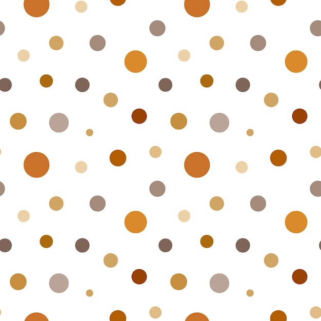 Seamless pattern beige and brown confetti on a white background Print textile wallpaper