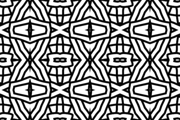 SEAMLESS PATTERN. BLACK AND WHITE SIMPLE BACKGROUND.