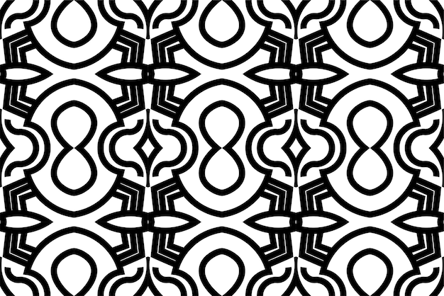 SEAMLESS PATTERN. BLACK AND WHITE SIMPLE BACKGROUND.