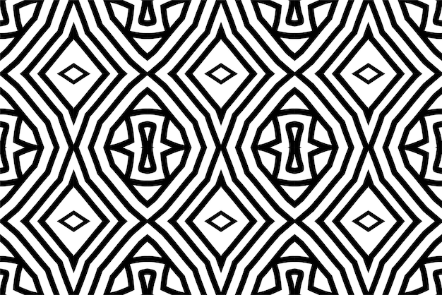 Vector seamless pattern. black and white simple background.