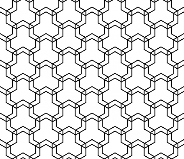 Seamless pattern in black and white