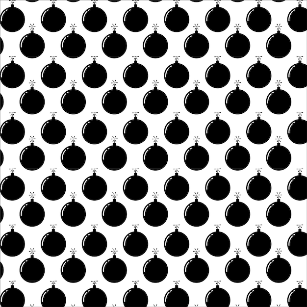 Vector seamless pattern of bomb silhouette vector