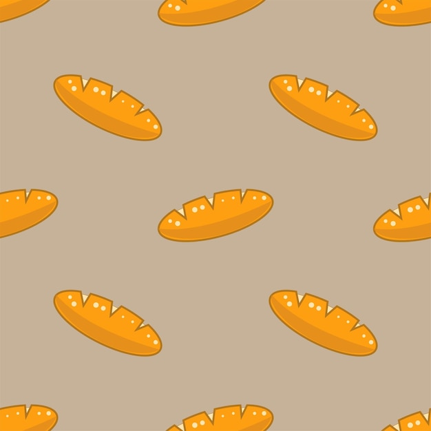 Vector seamless pattern bread design