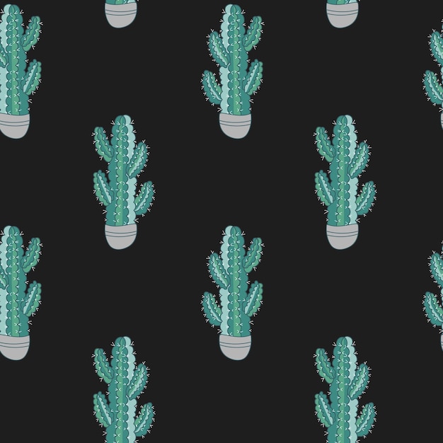 seamless pattern of cacti with hearts suitable for wrapping paper cloth