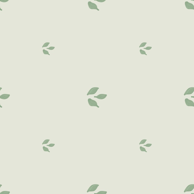 Seamless pattern cardamom on pastel green background. cute plant sketch ornament. geometrical texture template for fabric.