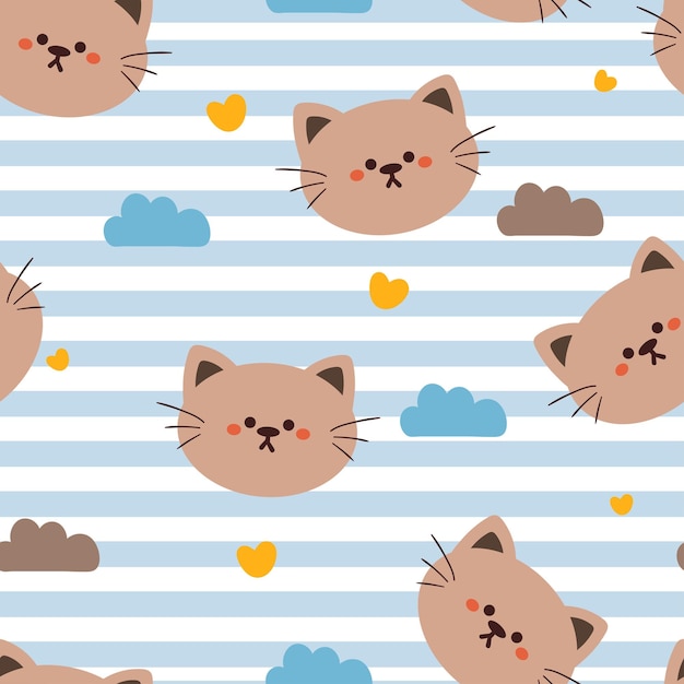 무 패턴 만화 고양이 귀여운 동물 벽지 섬유 선물 포장 종이