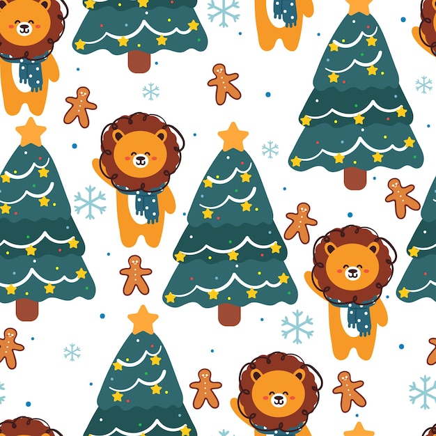 seamless pattern cartoon christmas wallpaper