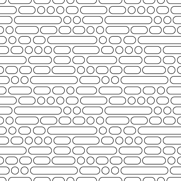 Vector seamless pattern chaotic horizontal strokes and points