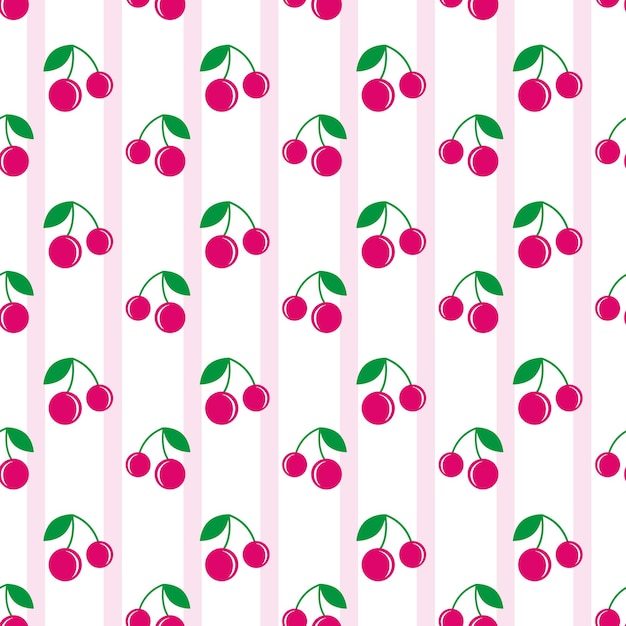 seamless pattern cherry background