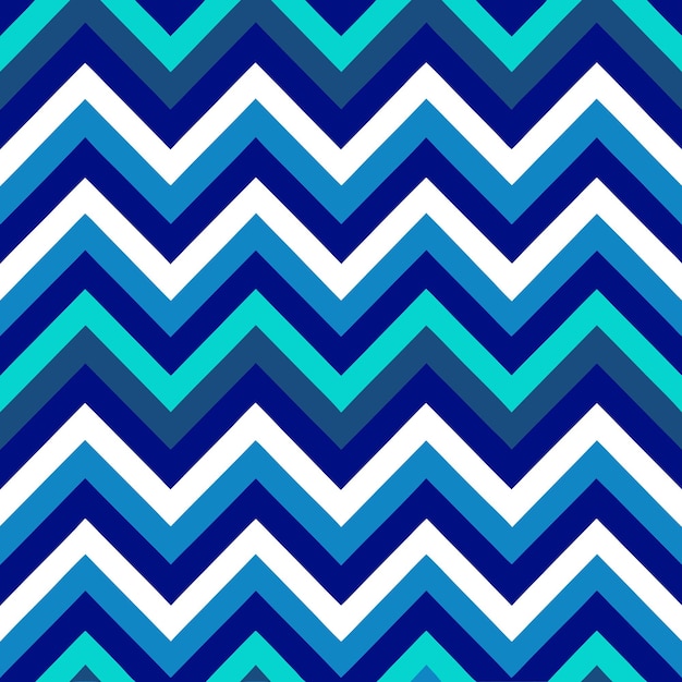 Seamless pattern of chevron design with alternating shades of blue Vector
