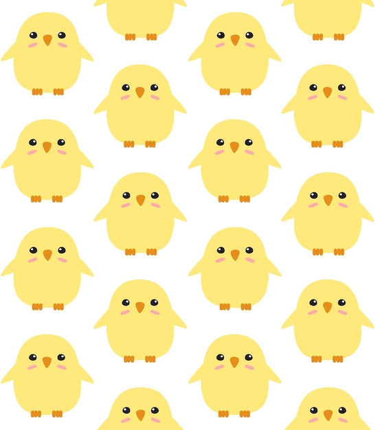 Seamless pattern of chicks