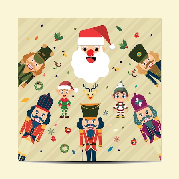 Vector seamless pattern for christmas decorations and characters