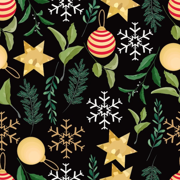 Seamless pattern christmas ornament design