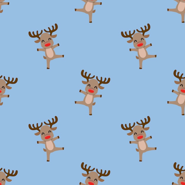 Seamless pattern of Christmas reindeer.