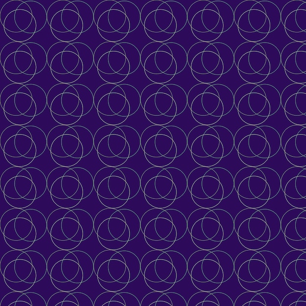 Vettore modello senza giunture di cerchi su uno sfondo viola sfondo geometrico vettoriale