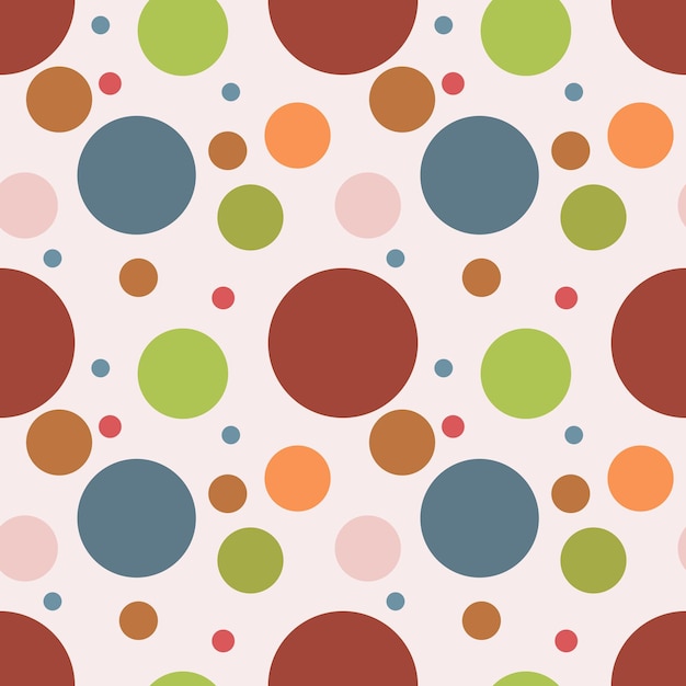 Seamless pattern Circles of various sizes colors