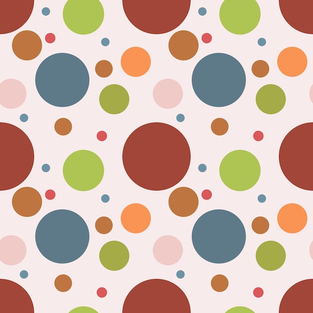 Seamless pattern Circles of various sizes colors