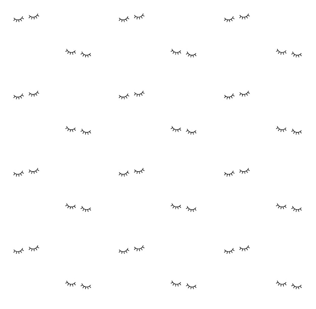 Seamless pattern of closed eyes